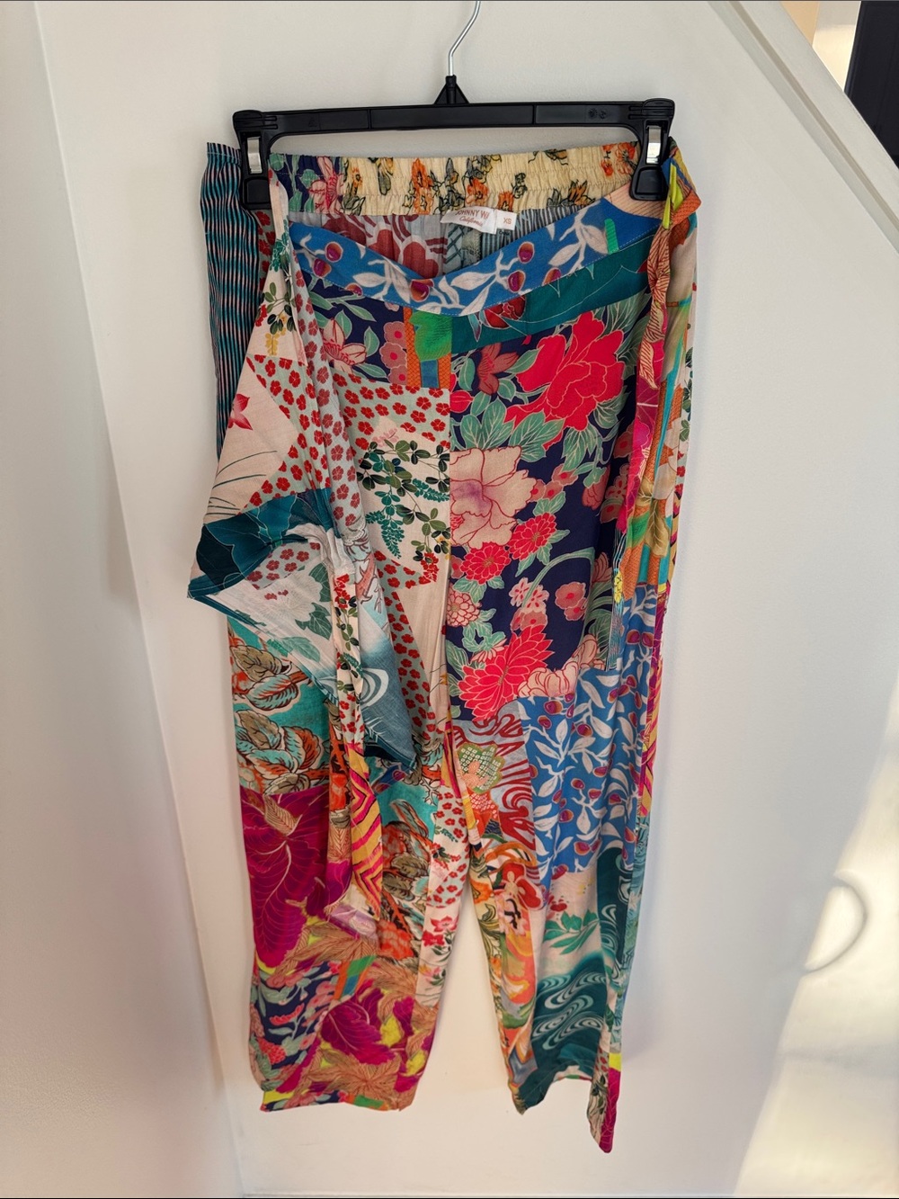 Johnny Was Multicolor Patchwork Wide-Leg Pants - Picture 5 of 6